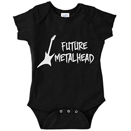 Future Metalhead Funny Baby Bodysuit Infant (Black, Newborn)