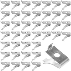 40 PCS Cabinet Shelf Clips Stainless Steel Metal Shelf Clips Metal Adjustable Shelf Bracket Clips Aluminum Shelf Pins Heavy Duty Metal Shelving Brackets Clips for Kitchen Cabinet Bookcase