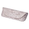 Pearl 092791 Eyeglass Case, Gray, Semi-Hard, Cotton, Floral Pattern