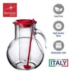 Bormioli Rocco Kufra Jug with Ice Container, Red Lid, 72