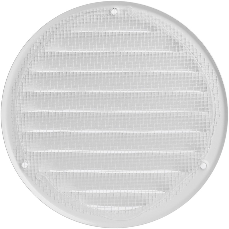 HVAC OV 5 Inch White Round Metal Vent Cover -