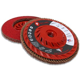 Red Label Abrasives EdgeCore Ceramic 60 Grit High Density 4 1/2 x 5/8-11 T29 Flap Discs 3-Pack…