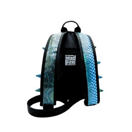 Madpax Blue Mamba Spike Mini Travel Backpack | Edgy Faux Leather Bag with Spikes, Compact Design, Durable & Water-Resistant | Ideal for Everyday Use, or Work