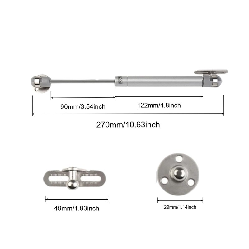 HZyizhihang 2 Pack Soft Close Toy Box Hinges - 100N