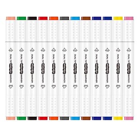 Sleepah 12 Washable Markers for Air Brush Set (SL190) & Drawing with Chisel Tips (12 Markers)