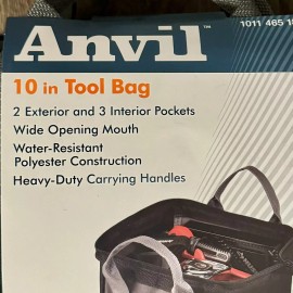Anvil (3 Pack) NEW Anvil Tool Bags 10" 2 Exterior, 3 Interior Pockets Construction
