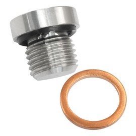 Murtenze 2 Pack M14x1.5 Oil Pipe Plug, Inner Hex Head Stainless Steel Universal Fit O2 Sensor Plug for Automotive, Car