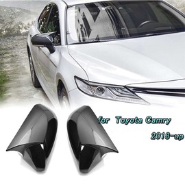 BOYUER 2PCS Car Side Rear View Mirror Guard Cover Caps Trims Exterior Decoration Accessories for Toyota Camry 2018-2025 (Piano Black)