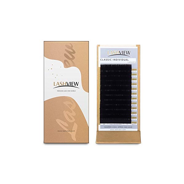 LASHVIEW Silk Mink Fake Eyelash Extensions C Curl 13mm 0.20