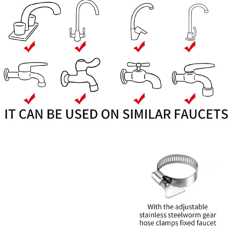 Plastic Sink Faucet Shower Head with Hose Shampoo Sprayer for