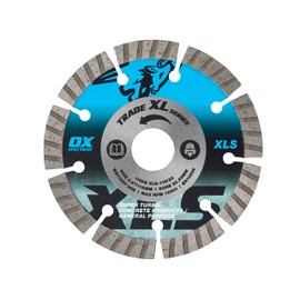 OX Tools Trade XL Super Turbo Segmented Diamond Blade Concrete and GP 115/22.23mm Blue