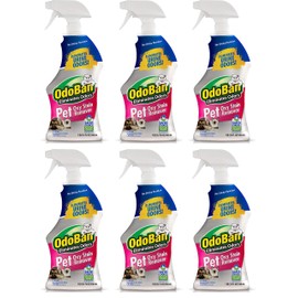 OdoBan Pet Solutions Oxy Stain Remover, Pet Stain Eliminator, 6-Pack, 32 Ounce Spray Each