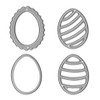 Metal Easter Four Eggs Combination Cutting Dies, 4PCS Easter 3D