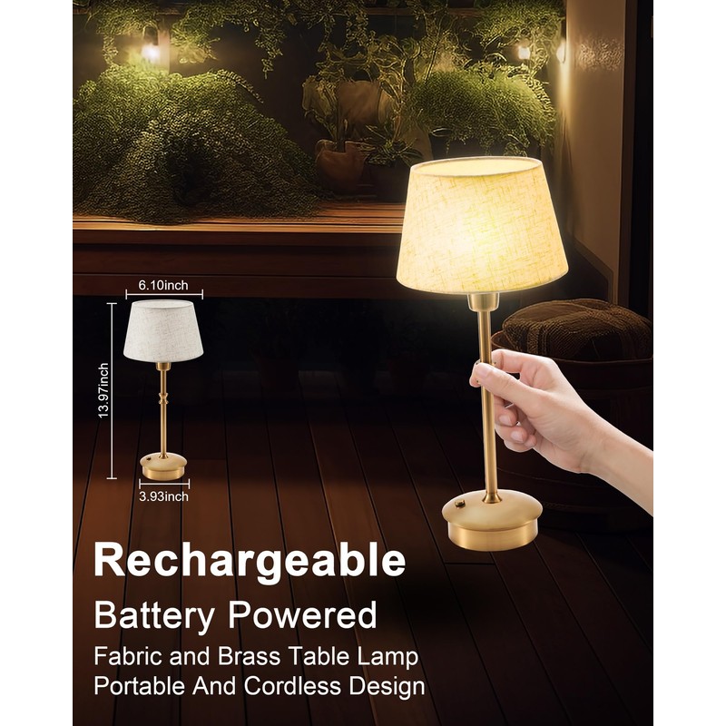 UMEXUS Cordless Lamp Rechargeable Table Lamps, 5000mAh Battery Operated Lights,