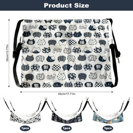 SJDOFU Cat Hammock Bed, 3 Pack Cat Hanging Bed, Plush Hanging Hammock for Kitten Ferret Rabbit Chinchilla Guinea Pig(45x35cm)