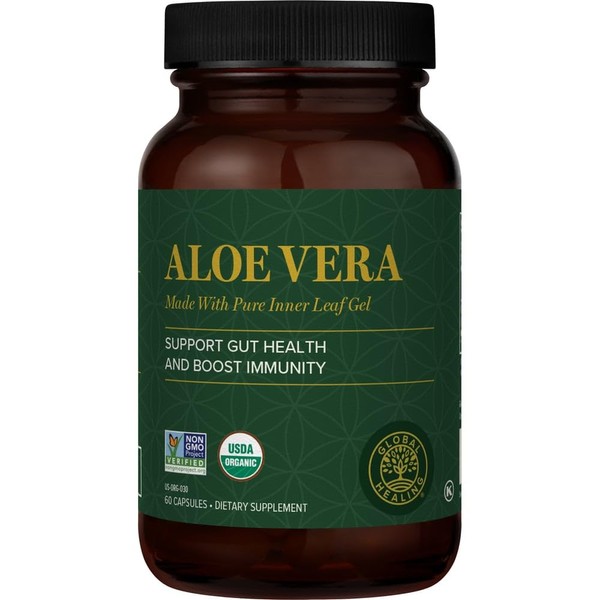 Global Healing Aloe Vera Bio-Active Organic Leaf Supplement - 200x
