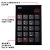 Sanwa Supply NT-WL21BK Wireless Tenkey USB A Connection Pantograph Key