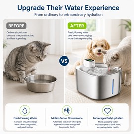 4L Wireless Pet Water Fountain for Cats & Dogs – Motion Sensor Stainless Steel Dispenser for Home Hydration