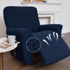 KEKUOU Recliner Chair Covers, 1-Piece Lazy Boy Recliner Covers, Navy