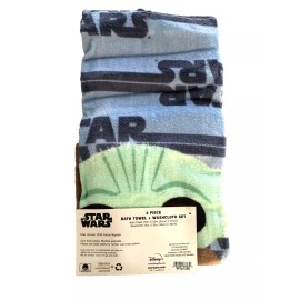 Starwars Madalorian The Child 2 Piece Bath Towel Washcloth Set 25x 50 inch ($)