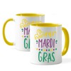 Tasse in Premium-Qualität, Gelb – Mister Mardi Gras Karneval New