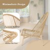Athena Collection Patio Wicker Egg Chair with Folding Canopy, All-Weather