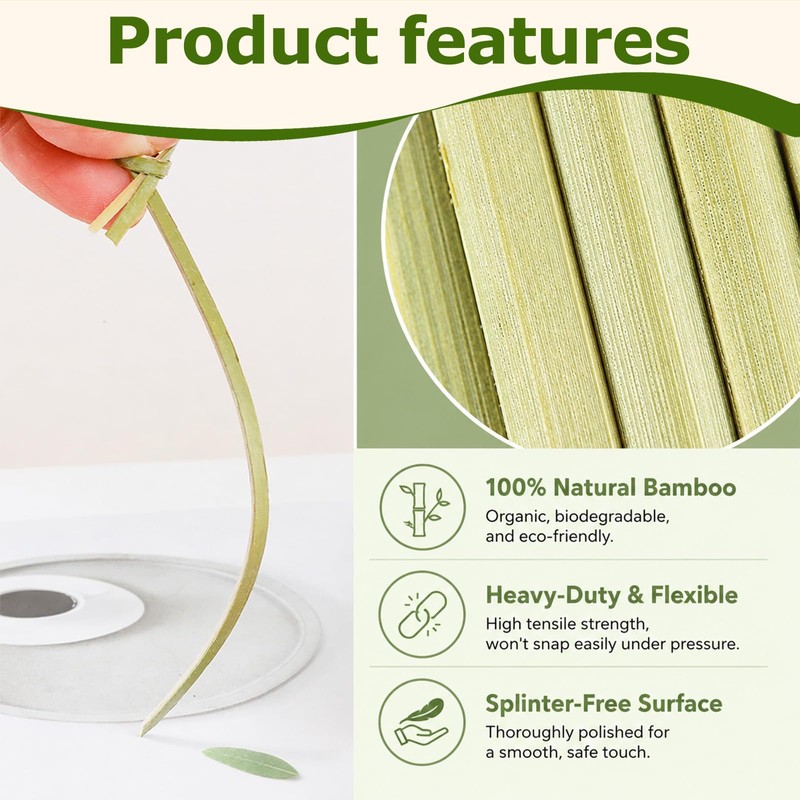 Cocktail Sticks Bamboo Skewers 12cm Green 100 Pack Horyue