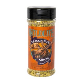 Wildlife Seasonings Moose Garlic Pepper - Versatile Blend Seasoning for Steaks, Poultry, Vegetables, and Wild Game, Perfect for Grilling or Cooking with Bold Garlic Flavor