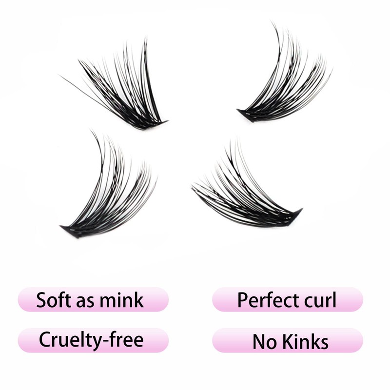 Lash Clusters Extensions D Curl 40D DIY Eyelash Extension Natural