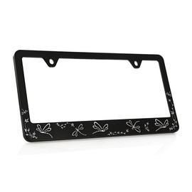 BARON-JEWELRY Fun Dragonfly License Frames (White Dragonfly)