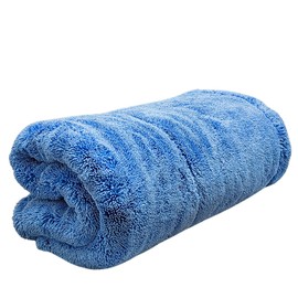 THE HOUSE OF RAGS The G.O.A.T - Heavy Duty Absorbent Microfiber Drying Towel, 70/30 Premium Korean Quality, for Cars Detailing, Trucks, SUV's, 27.5x27.5 inches, Twist Loop, 2300 GSM, Blue