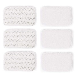Bonus Life Steam Mop Pads for Bissell 1252 1606670 1543 1652 1132M 1530 11326 Symphony and Steam Vacuum Cleaner Series Replacement 6 Pack