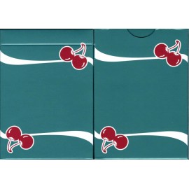 Pure Imagination Projects Cherry Casino Tropicana Teal Playing Cards Poker Size Deck USPCC Custom Limited