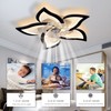 Bevenus Low Profile Ceiling Fans with Lights,27.2” Black Modern Dimmable