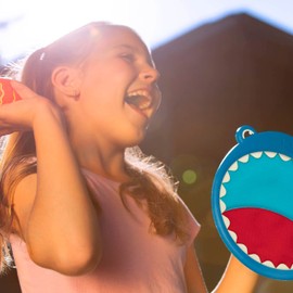 B. toys Catch Ball Set, Shark Mitt, Fish Ball, Sports Toy for Kids, Outdoor Play, 3 Years Old and Up