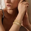5PCS Gold Beaded Bracelets for Women Gold Stack Bracelets Gold