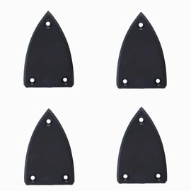 4Pcs Guitar Truss Rod Covers Replacable Triangle Plastic Truss Rod Covers 3 Holes Guitar Adjustment Lever Covers Guitar Accessories for Electrical Guitar Bass(Black)