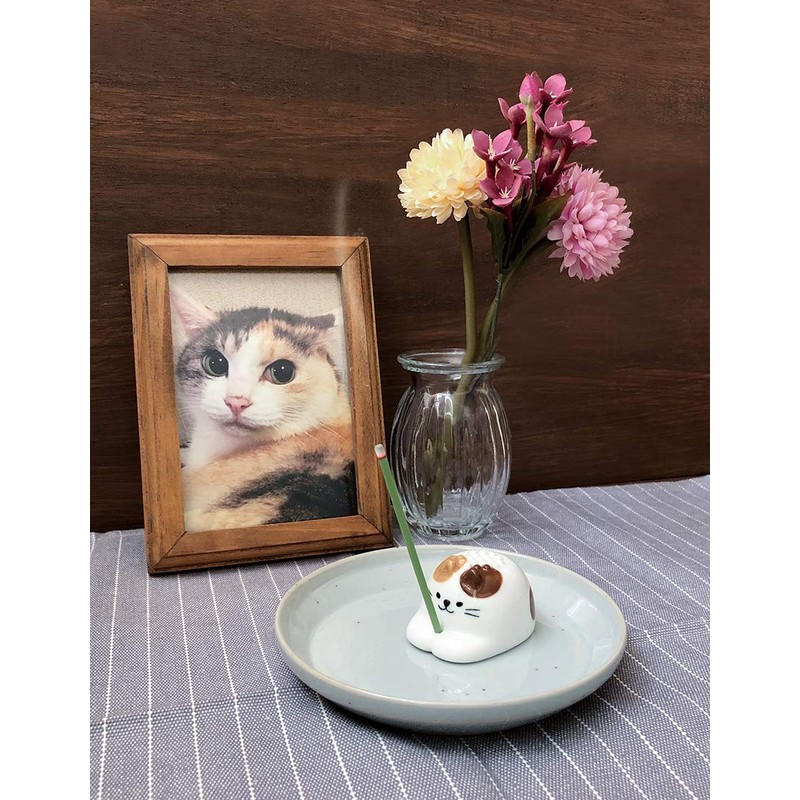 Decore AG-43666 2-Way Animal Incense Holder, Black Cat, 1.5 x