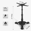 BOKKOLIK Vintage Self-Stabilizing Table Base-Industrial Cast Iron Furniture Base-30 inch