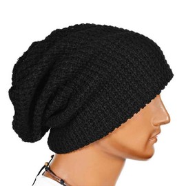 Bobury Oversized Men Knit Beanie Hat Baggy Long Slouchy Winter Warm Skull Cap