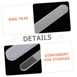 FRCOLOR 4sets Nano Glass Nail Files Handheld Manicure Tools for Fingernail Polishing Safe Pedicure File for Professional Nail Care