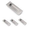 HOMOTEK 4 Pack 120mm Flush Sliding Closet Door Pulls, Recessed