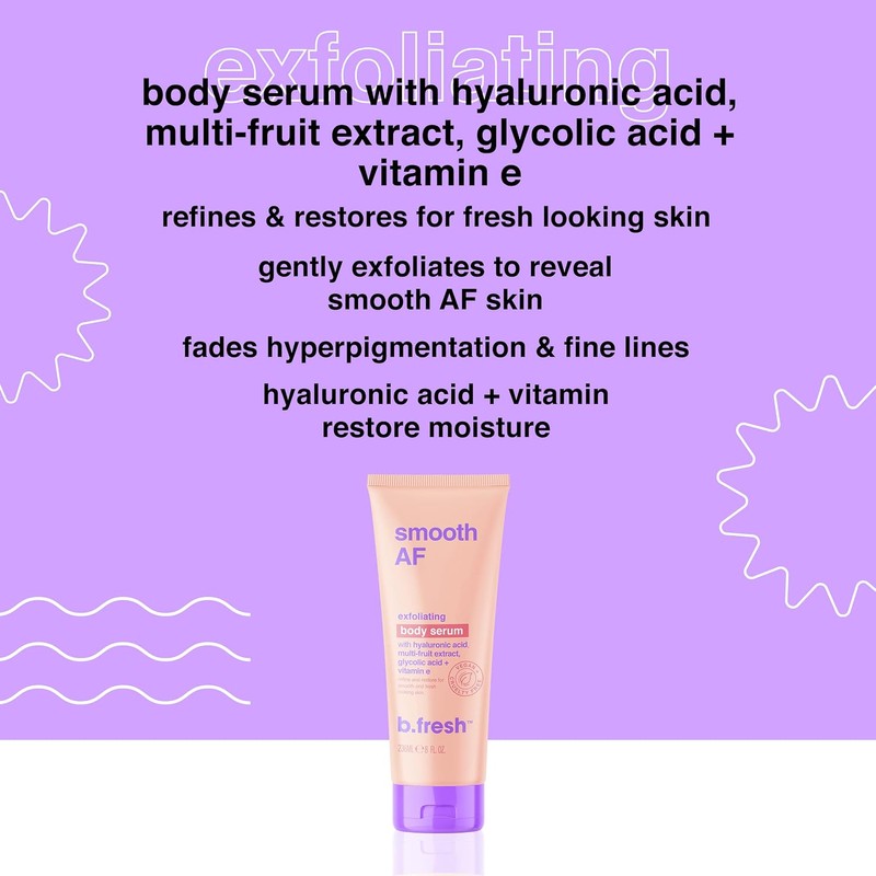 B.Tan Smooth AF Exfoliating Body Serum For Unisex 8 oz