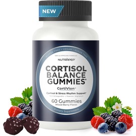 Cortisol Support Gummies – 13-in-1 Adaptogen Blend with Ashwagandha, Magnesium & L-Theanine – Vegan, Sugar-Free, 60 Count