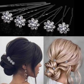 BetterJonny 40 Pieces Pearl Hair Ornaments, U-pins, Hairpins, Weddings, Flowers, Rhinestones, Pearl Hair Accessories, Pearl Pins, Kimonos, Brides, Graduations, School Entrance Ceremonies, Kimonos, Coming-of-Age Ceremonies, Pearls, Hair Ornaments (B)
