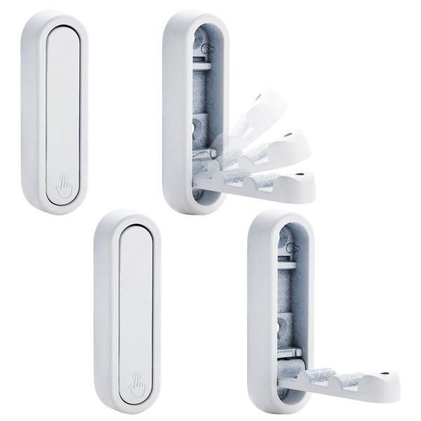 Patioer Folding Wall Hooks, 4pcs Foldable Coat Hooks, Heavy Duty