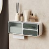 Drill Free Bathroom Tissue Storage Box Waterproof Bathroom Toilet Paper