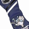 4Pcs 1/3/5/UT Golf Wood Headcovers Cartoon Snow Leopard Pattern PU