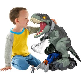 Fisher-Price Imaginext Jurassic World Dinosaur Toy Mega Stomp & Rumble Giga with Lights & Sounds for Pretend Play Preschool Kids Ages 3+ Years