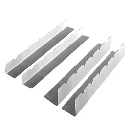 POFET 4 PCS Grill Skewer Rack Stainless Steel Skewer Rack Holds 6 Skewers Grill Skewer Rack Set Suitable For Outdoor BBQ Gas Grill